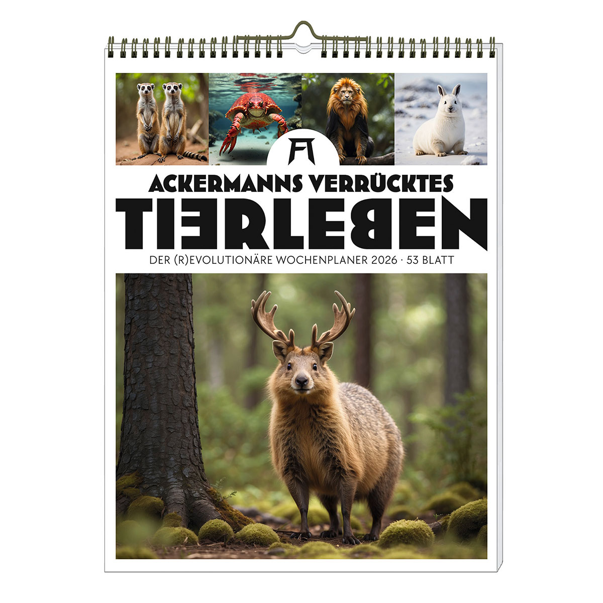 Verrücktes Tierleben - Wochenplaner mit KI-Bildern Kalender 2026 Verrücktes Tierleben - Wochenplaner mit KI-Bildern Kalender 2026 von Ackermann Kunstverlag