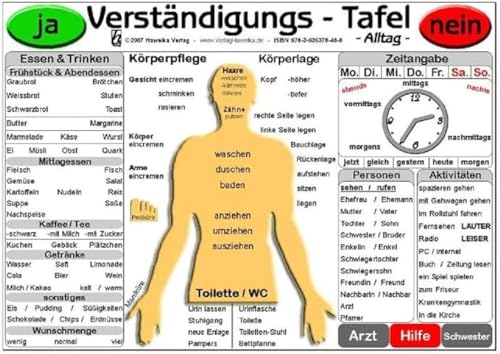 Verständigungs-Tafel - Alltag (laminiert) Verständigungs-Tafel - Alltag (laminiert)