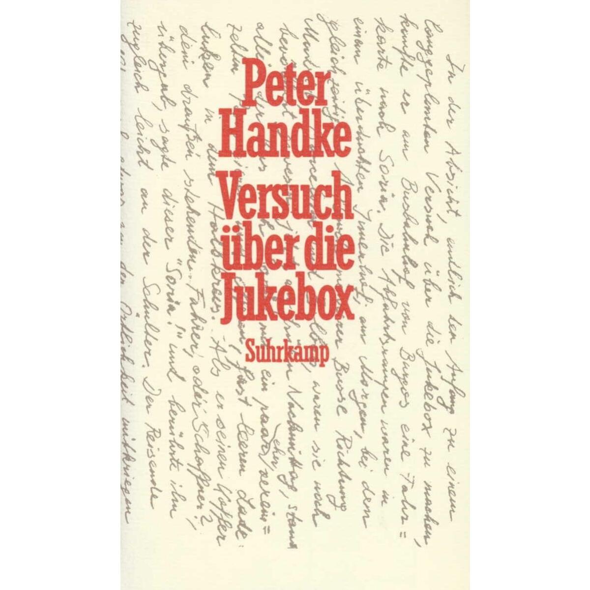 Versuch über die Jukebox Versuch über die Jukebox von Suhrkamp Verlag AG
