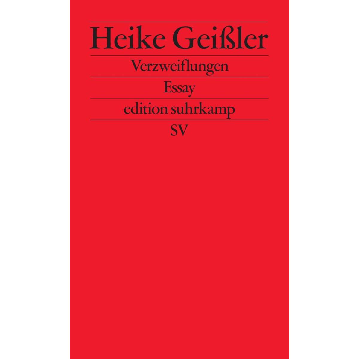 Verzweiflungen Verzweiflungen von Suhrkamp Verlag