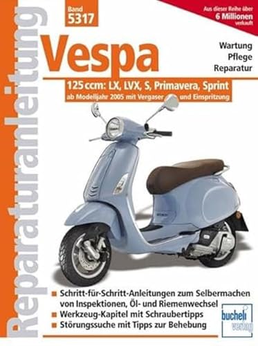 Vespa 125 ccm: Modelle LX, LVX, S, Primavera, Sprint ab Modelljahr 2005 (Reparaturanleitungen)