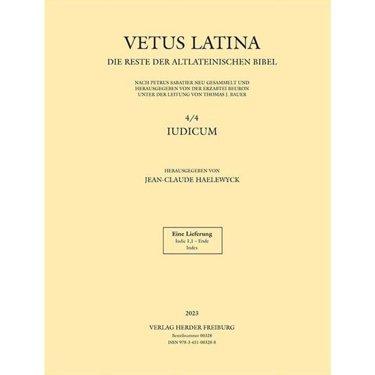 Vetus Latina - Iudicum Vetus Latina - Iudicum von Herder Verlag GmbH