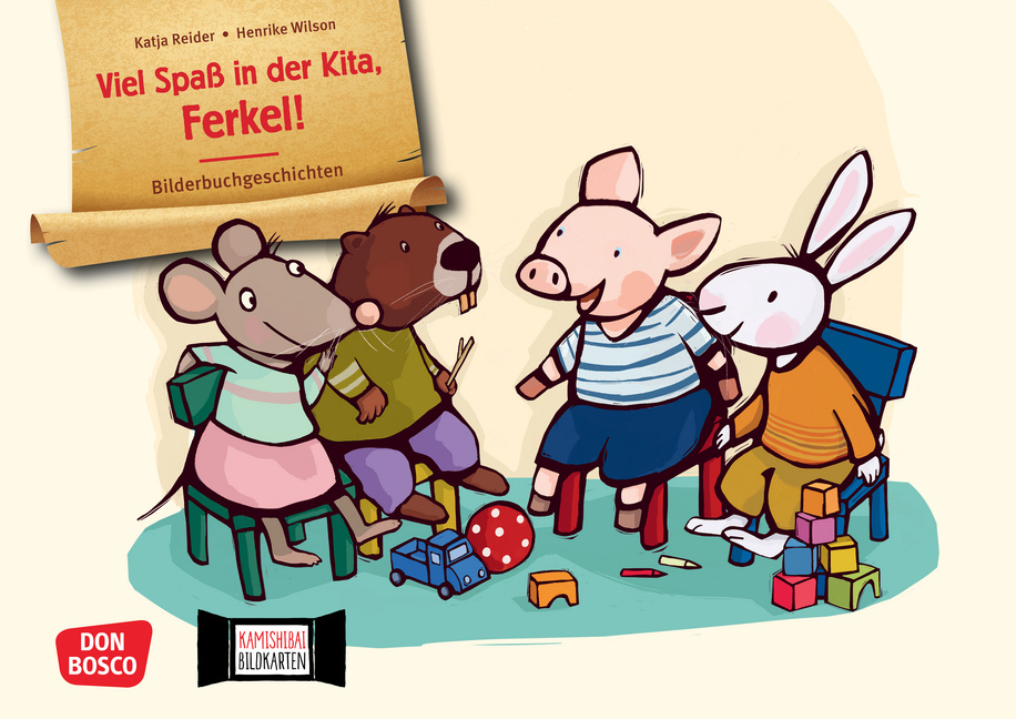 Viel Spaß in der Kita, Ferkel! Kamishibai Bildkartenset Viel Spaß in der Kita, Ferkel! Kamishibai Bildkartenset von Don Bosco Medien