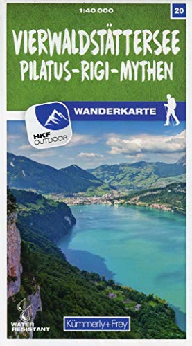 Vierwaldstättersee - Pilatus - Rigi - Mythen Nr. 20 Wanderkarte 1:40 000: Matt laminiert, free Download mit HKF Outdoor App (Kümmerly+Frey Wanderkarten, Band 20)