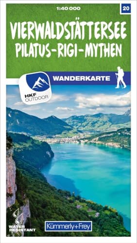 Vierwaldstättersee - Pilatus - Rigi - Mythen Nr. 20 Wanderkarte 1:40 000: Matt laminiert, free Download mit HKF Outdoor App (Kümmerly+Frey Wanderkarten, Band 20)