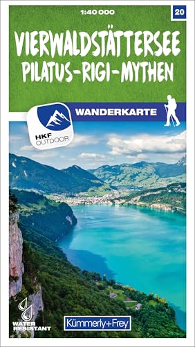 Kümmerly+Frey Wanderkarte 20 Vierwaldstättersee 1:40.000: Mit Pilatus, Rigi und Mythen. Wetterfest, matt laminiert und mit free Download (Kümmerly+Frey Wanderkarte 1:60.000, Band 20)