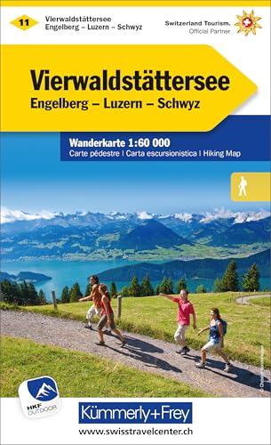 Kümmerly+Frey Wanderkarte 11 Vierwaldstättersee 1:60.000: Mit Engelberg, Luzern und Schwyz. Wetterfest, matt laminiert und mit free Download von Kmmerly und Frey