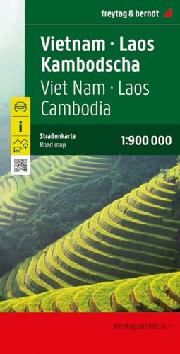Vietnam - Laos - Kambodscha, Autokarte 1:900.000: Touristische Informationen. Nationalparks. Ortsregister (freytag & berndt Auto + Freizeitkarten, Band 186)