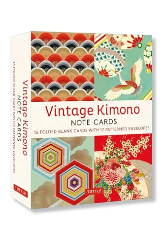 Vintage Kimono: 8 Illustrations from 1900's Vintage Japanese Kimono Fabrics - Blank Cards With Envelopes in a Keepsayke Box von Tuttle Publishing
