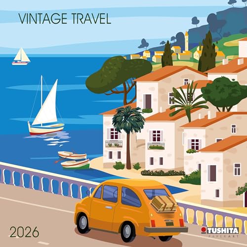 Vintage Travel 2026: Kalender 2026 (Media Illustration) von Tushita PaperArt