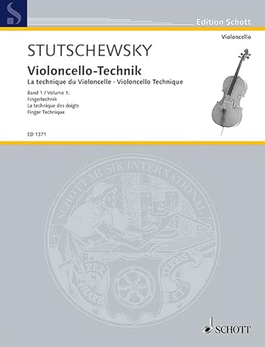 Violoncello-Technik: Fingertechnik. Band 1. Violoncello.: La technique des doigts. cello. (Edition Schott)
