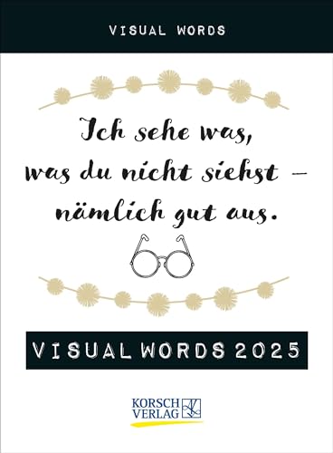 Visual Words 2025: TypoArt Tages-Abreisskalender von Korsch Verlag
