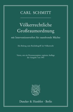 Völkerrechtliche Großraumordnung von Duncker & Humblot