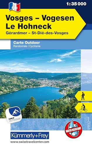 Kümmerly+Frey Outdoorkarte Vogesen / Vosges, Le Hohneck 1:35.000: Mit Gérardmer und St-Dié-des-Vosges. Touren für Wanderer, Biker und mehr! Wetterfest ... Outdoorkarte International, Band 4)