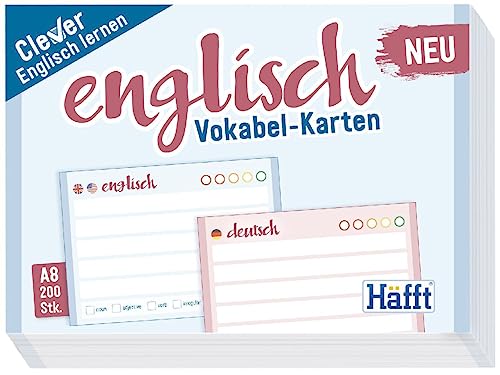 Vokabel-Karten Englisch 200 Stück A8: Vokabelkarten Englisch, 2-seitig. Zusatz sortenrein Vokabel-Karten Englisch 200 Stück A8: Vokabelkarten Englisch, 2-seitig. Zusatz sortenrein von Häfft