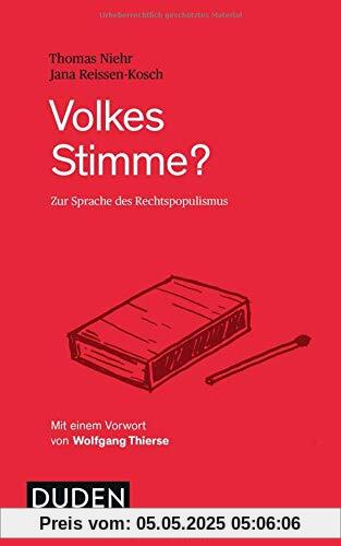Volkes Stimme?: Zur Sprache des Rechtspopulismus