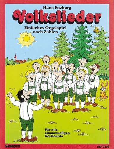 Volkslieder: Einfaches Orgelspiel nach Zahlen. E-Orgel.