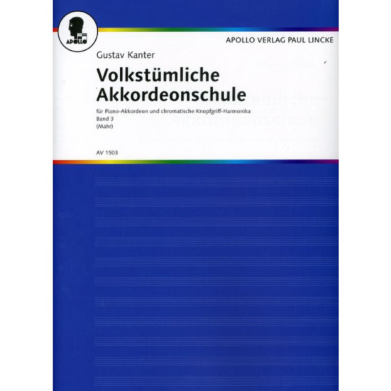 Volkstümliche Akkordeon Schule 3 Volkstümliche Akkordeon Schule 3