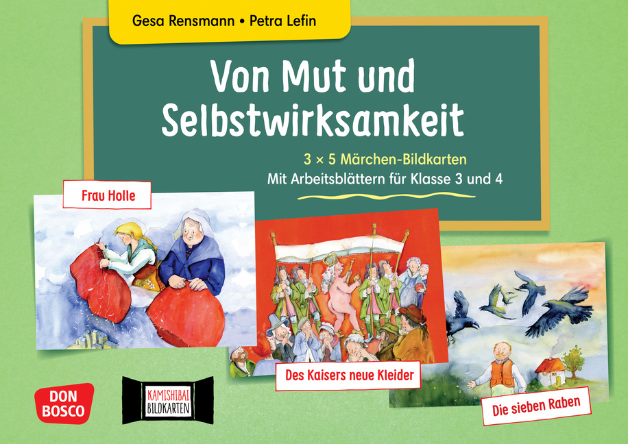 Von Mut und Selbstwirksamkeit - 3 x 5 Märchen-Bildkarten. Mit Arbeitsblättern für Klasse 3 und 4. Kamishibai Bildkartenset Von Mut und Selbstwirksamkeit - 3 x 5 Märchen-Bildkarten. Mit Arbeitsblättern für Klasse 3 und 4. Kamishibai Bildkartenset von Don Bosco Medien