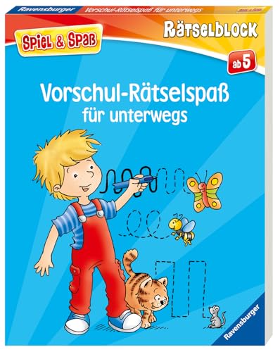 Vorschul-Rätselspaß für unterwegs - Rätselbuch ab 5 Jahre, Reisespiele für Kinder (Spiel & Spaß - Rätselblock) von Ravensburger Verlag GmbH