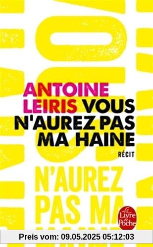 Vous n'aurez pas ma haine