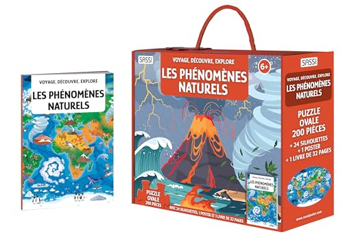 Voyage, découvre, explore. Les phénomènes naturels: Avec 24 silhouettes, 1 poster et 1 livre de 32 pages von SASSI