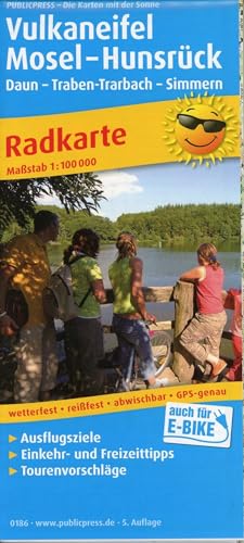 Vulkaneifel - Mosel - Koblenz: Radkarte mit Ausflugszielen, Einkehr- & Freizeittipps, wetterfest, reissfest, abwischbar, GPS-genau. 1:100000 (Radkarte: RK)