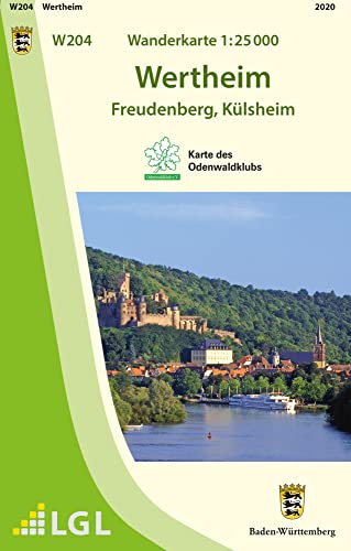 W204 Wanderkarte 1:25 000 Wertheim: Freudenberg, Külsheim