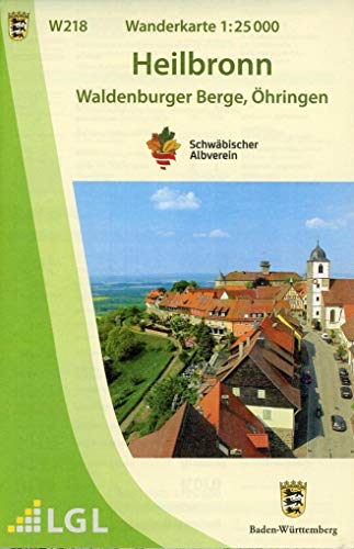 W218 Wanderkarte 1:25 000 Heilbronn: Waldenburger Berge, Öhringen