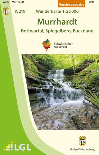 W219 Murrhardt - Bottwartal, Spiegelberg, Backnang: Wanderkarte 1:25.000 (Karte des Schwäbischen Albvereins) von Schwäbischer Albverein