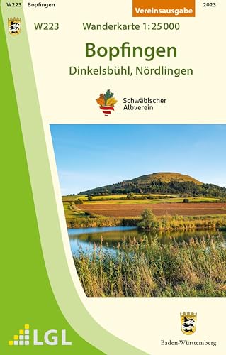 W223 Bopfingen - Dinkelsbühl, Nördlingen: Wanderkarte 1:25.000 (Karte des Schwäbischen Albvereins) von Schwäbischer Albverein