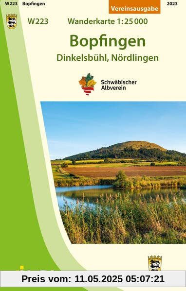 W223 Bopfingen - Dinkelsbühl, Nördlingen: Wanderkarte 1:25.000 (Wanderkarten 1:25 000)