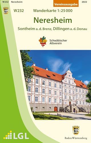 W232 Neresheim - Sontheim a.d.Brenz, Dillingen a.d.Donau: Wanderkarte 1:25.000 (Wanderkarten 1:25 000) von Schwbischer Albverein