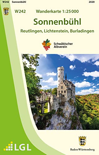 W242 Wanderkarte 1:25 000 Sonnenbühl: Reutlingen, Lichtenstein, Burladingen von LVA Baden-Wrttemberg