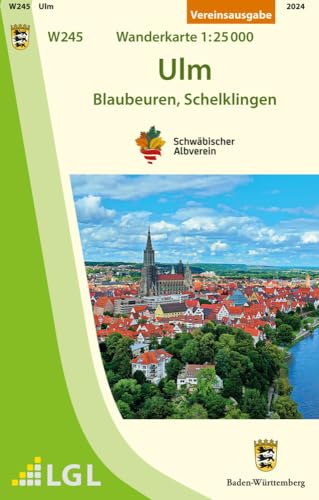 W245 Ulm - Blaubeuren, Schelklingen: Wanderkarte 1:25.000 (Karte des Schwäbischen Albvereins)