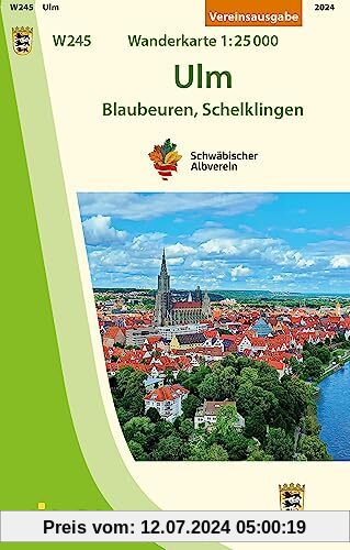 W245 Ulm - Blaubeuren, Schelklingen: Wanderkarte 1:25.000 (Wanderkarten 1:25 000)