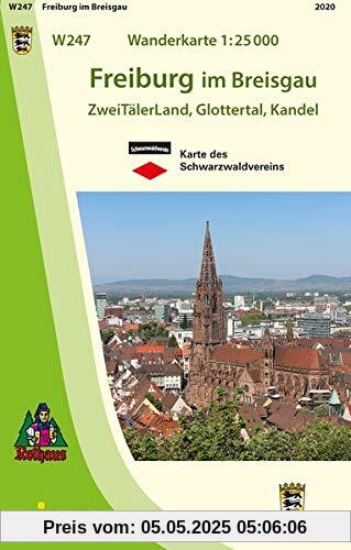 W247 Wanderkarte 1:25 000 Freiburg im Breisgau: ZweiTälerLand, Glottertal, Kandel