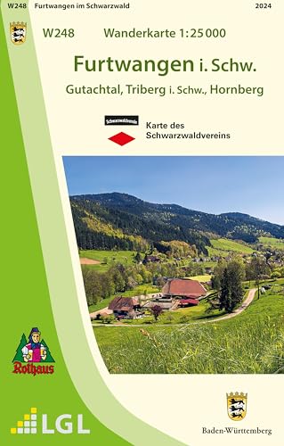 W248 Wanderkarte 1:25 000 Furtwangen i. Schw.: Gutachtal, Triberg i. Schw., Hornberg