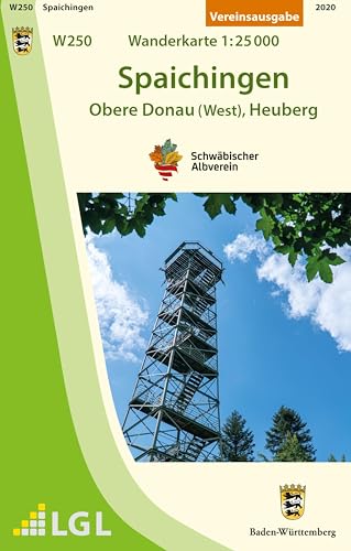 W250 Spaichingen - Obere Donau (West), Heuberg: Wanderkarte 1:25.000 (Karte des Schwäbischen Albvereins) von Schwbischer Albverein