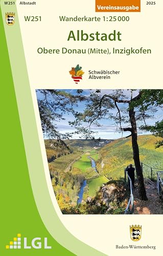 W251 Albstadt - Obere Donau (Mitte), Inzigkofen: Wanderkarte 1:25.000 (Karte des Schwäbischen Albvereins) von Schwäbischer Albverein