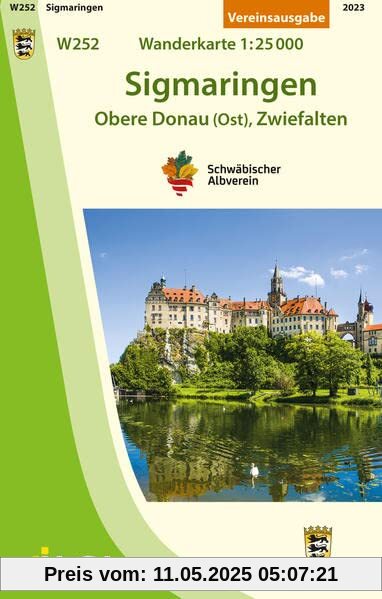 W252 Sigmaringen - Obere Donau (Ost), Zwiefalten: Wanderkarte 1:25.000 (Wanderkarten 1:25 000)