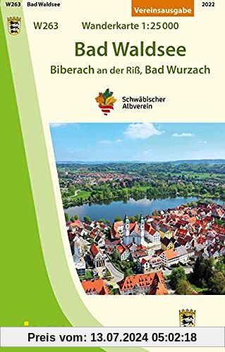 W263 Bad Waldsee - Biberach an der Riß, Bad Wurzach: Wanderkarte 1:25.000 (Wanderkarten 1:25 000, W263)