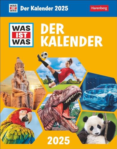 WAS IST WAS Der Kalender Tagesabreißkalender 2025 - Kinderkalender: Kinderkalender zur beliebten Buchreihe. Tageskalender zum Abreißen - täglich Neues lernen mit dem Tischkalender 2025. von Harenberg