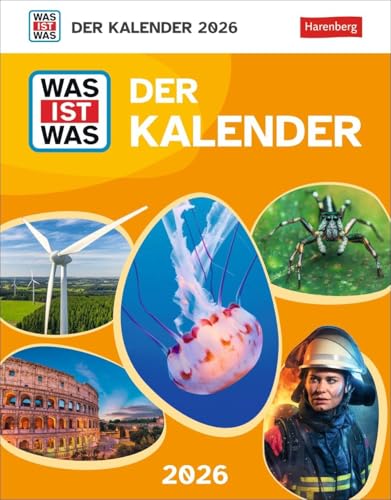 WAS IST WAS Der Kalender Tagesabreißkalender 2026 - Kinderkalender: Kinderkalender zur beliebten Buchreihe. Tageskalender zum Abreißen - täglich Neues ... Tischkalender 2026. (Tischkalender Harenberg) von Harenberg