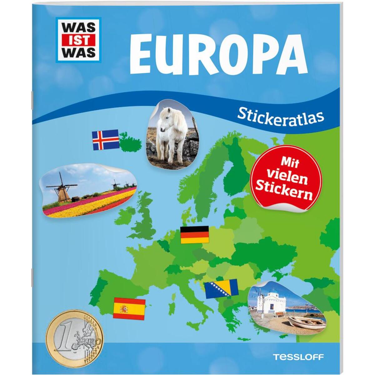 WAS IST WAS Stickeratlas Europa von Tessloff Verlag