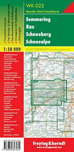 WK 022 Semmering - Rax - Schneeberg - Schneealpe, Wanderkarte 1:50.000 WK 022 Semmering - Rax - Schneeberg - Schneealpe, Wanderkarte 1:50.000