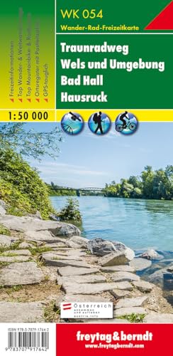 WK 054 Traunradweg - Wels und Umgebung - Bad Hall - Hausruck, Wanderkarte 1:50.000 (freytag & berndt Wander-Rad-Freizeitkarten)