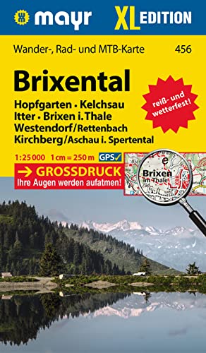 Mayr Wanderkarte Brixental XL 1:25.000: Wander-, Rad- und Mountainbikekarte, extra grossdruck, reiß- und wetterfest von Kompass