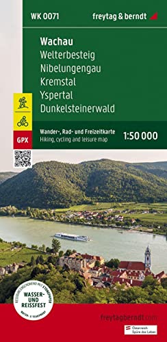 Wachau, Wander-, Rad- und Freizeitkarte 1:50.000, freytag & berndt, WK 0071: Welterbesteig - Nibelungengau - Kremstal - Yspertal - Dunkelsteinerwald, ... (freytag & berndt Wander-Rad-Freizeitkarten)
