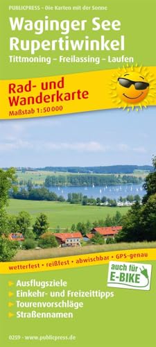 Waginger See, Rupertiwinkel, Tittmoning - Freilassing -Laufen: Rad- und Wanderkarte mit Ausflugszielen, Einkehr- & Freizeittipps, wetterfest, ... 1:50000 (Rad- und Wanderkarte: RuWK) von Publicpress